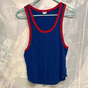 Blue and Red Men's Tank Top